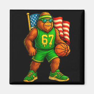 Silly Gen Player Alpha 67 Number Bigfoot Basketbal Magnet