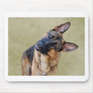 Silly German Shepherd Mouse Pad