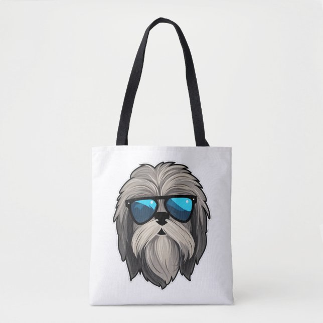Silly Glasses Lhasa Apso Classic T-Shirt Tote Bag (Front)