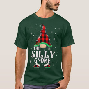 Silly Gnome Buffalo Plaid Matching Family Christma T-Shirt