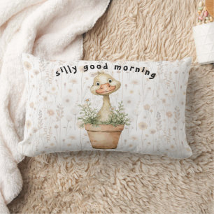 Silly good morning Kitchen Throw Pillow