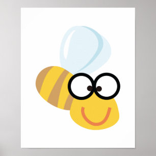silly goofy bumble bee poster
