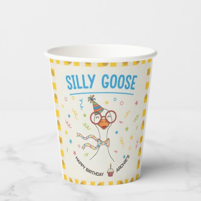 Silly Goose 1st Birthday Paper  Cups (Back)