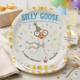 Silly Goose 1st Birthday Paper  Plate