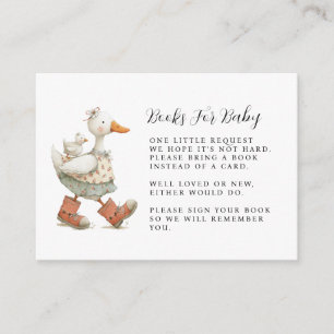 Silly Goose 2nd Baby Baby Shower Books For Baby Enclosure Card