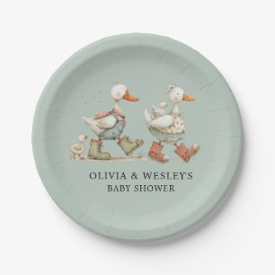 Silly Goose 2nd Baby Baby Shower Paper Plate