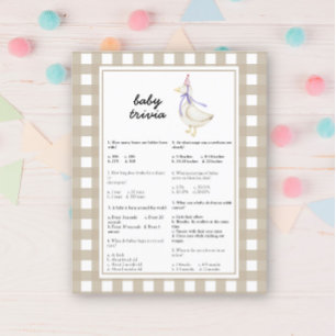 Silly goose Baby shower - Baby trivia game