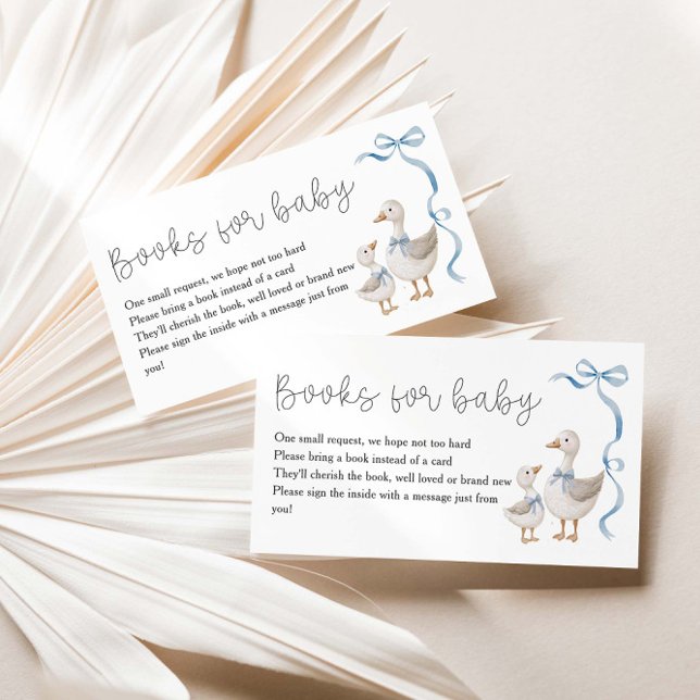 Silly Goose Baby Shower Books For Baby Enclosure Card (Creator Uploaded)
