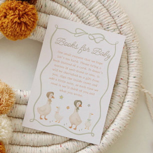 Silly Goose Baby Shower Books for Baby Enclosure Card