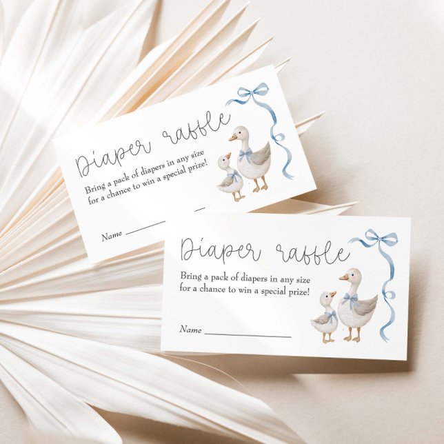 Silly Goose Baby Shower Diaper Raffle Enclosure Card (Creator Uploaded)
