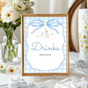 Silly Goose Baby Shower Drinks Table Sign