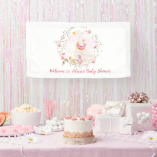Silly Goose Baby Shower Girl Banner