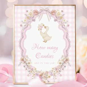 Silly Goose Baby Shower Guess How Many Candies Poster