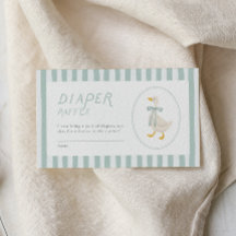 Silly Goose Baby Shower Insert Card Diaper Raffle
