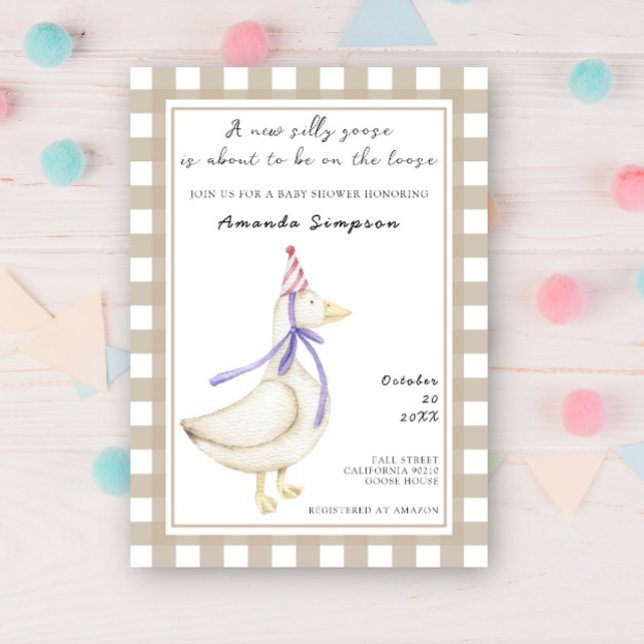 Silly Goose Baby Shower Invitation (Creator Uploaded)