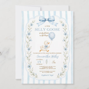 Silly Goose Baby Shower Invitation Boy