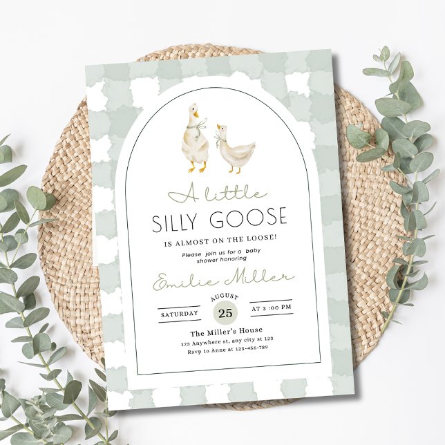 Silly Goose Baby Shower Invitation, Gender Neutral Invitation (Creator Uploaded)