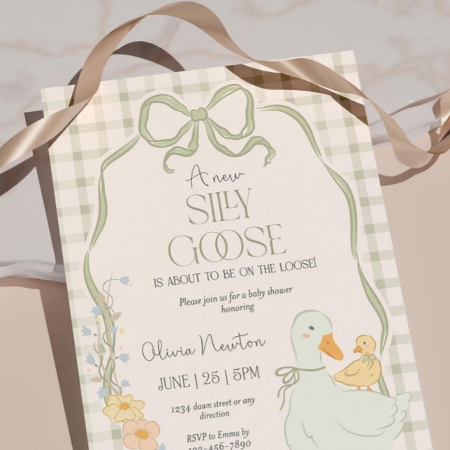 Silly Goose Baby Shower Invitation Mother Goose  (Creator Uploaded)