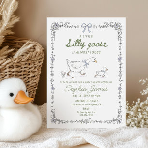 Silly Goose Baby Shower Invitation Whimsical