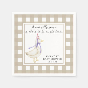 Silly Goose Baby Shower Napkin