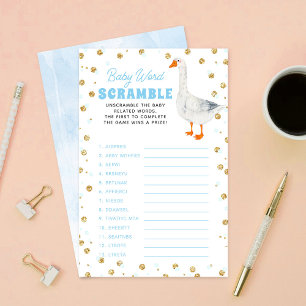 Silly Goose Baby Shower Word Scramble Game