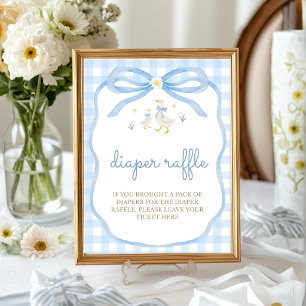 Silly Goose BabyShower Diaper Raffle Table Sign