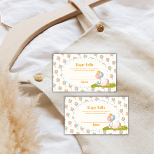 Silly Goose Balloon Diaper Raffle Baby Shower Enclosure Card