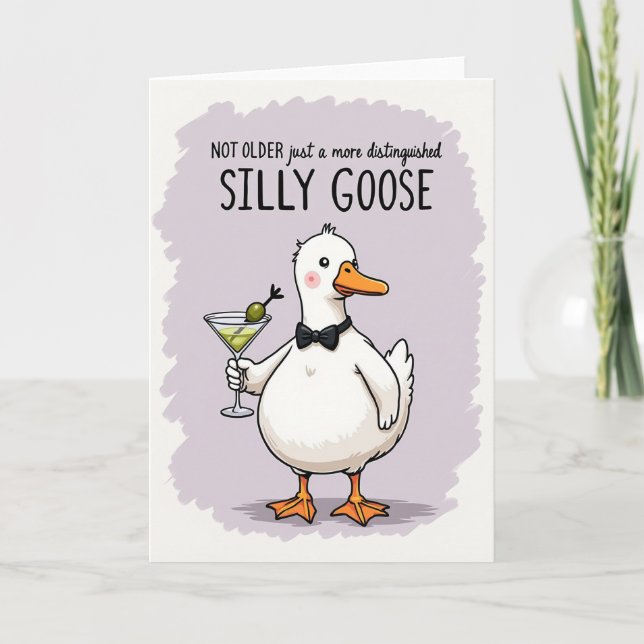 Silly Goose Birthday Design Card (Front)
