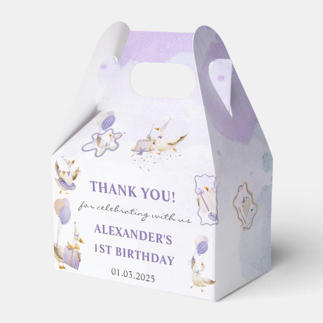 Silly Goose Birthday Party  Favour Box (Front Side)