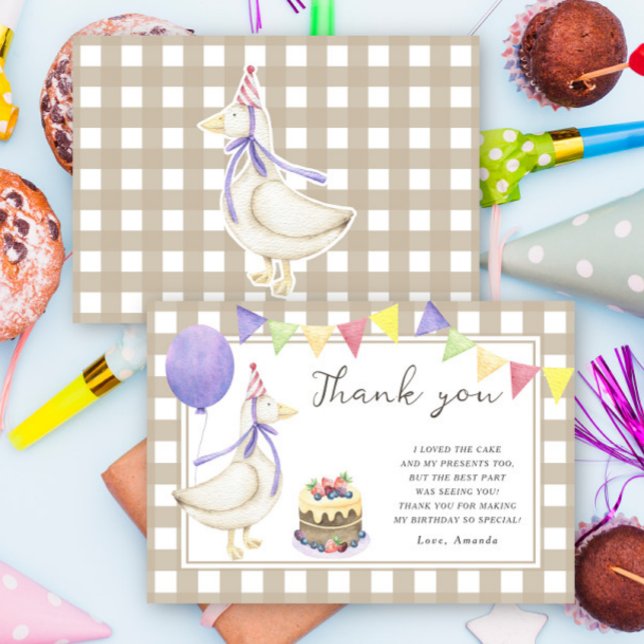 Silly Goose birthday party thank you (Creator Uploaded)