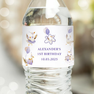 Silly Goose Birthday Party  Water Bottle Label