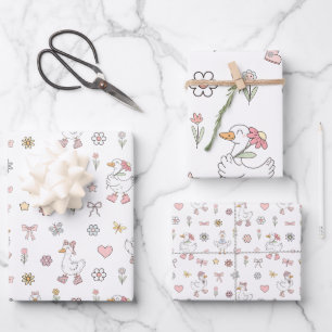 Silly Goose Birthday Wrapping Paper Sheet