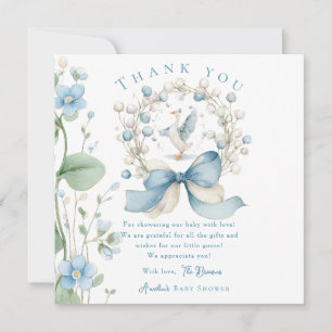Silly Goose Blue Ribbon & Berry Thank You Card