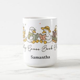 Silly Goose Book Club Reading Personalized Coffee Mug