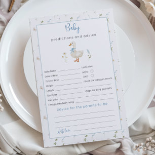 Silly Goose Boy Baby predictions and Advice card