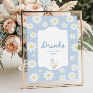 Silly Goose Boy Baby Shower Drinks Poster