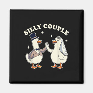 Silly Goose Bride & Groom Wedding Bachelorette Magnet