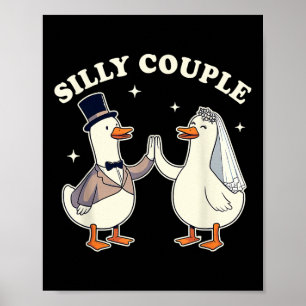 Silly Goose Bride & Groom Wedding Bachelorette Poster