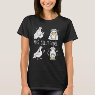 Silly Goose Bride Wedding Veil Floral Bridal Celeb T-Shirt