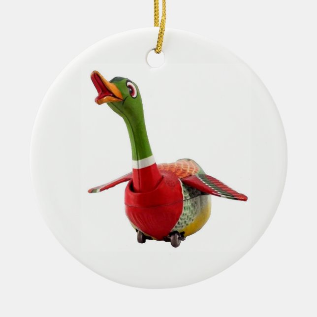 Silly Goose Ceramic Ornament (Front)