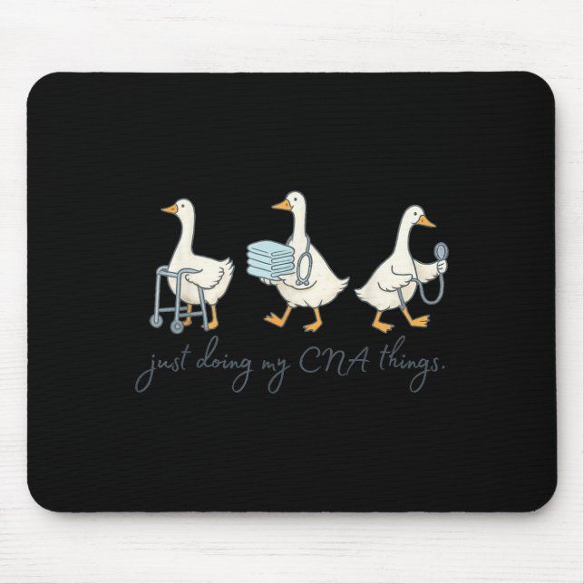 Silly Goose CNA Graduation Cute Certified Nursing Mouse Pad (Front)