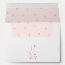Silly Goose Cute Elegant Pink Floral Baby Shower
