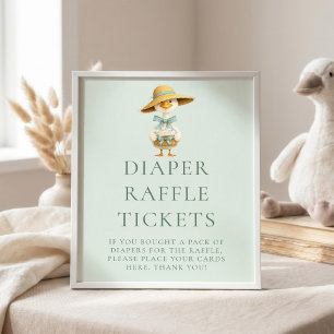 Silly Goose Diaper Raffle Tickets Baby Shower Sign