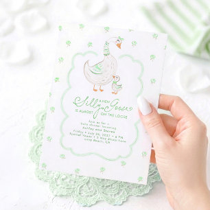 Silly Goose Elegant Gender Neutral Baby Shower Invitation