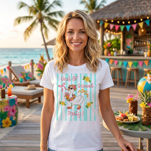 Silly Goose End Of School Party Stripes T-Shirt