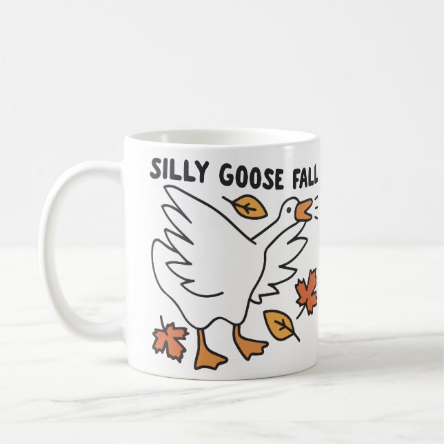 Silly goose fall  coffee mug (Left)