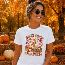 Silly Goose Fall Vibes Faux Crochet Goose