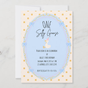 Silly Goose First Birthday Invitation