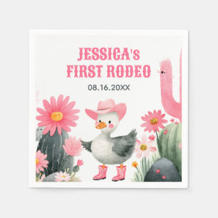 Silly Goose First Rodeo Western Kids' Birthday Napkin
