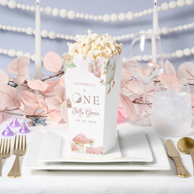 Silly Goose Flower Garden Mushroom 1st Birthday Favour Box (Wedding)